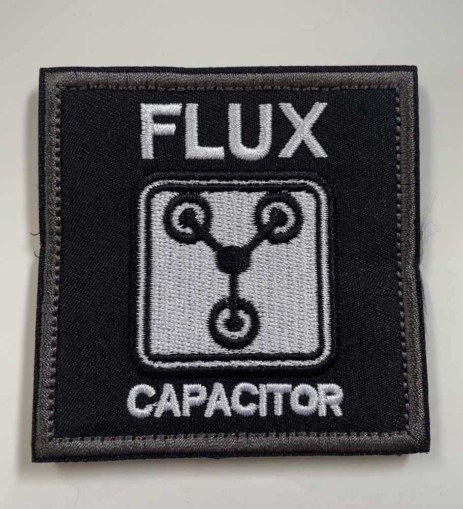 Flux Capacitor Back To Future Funny Tactical Patch Morale Hook Loop Vet