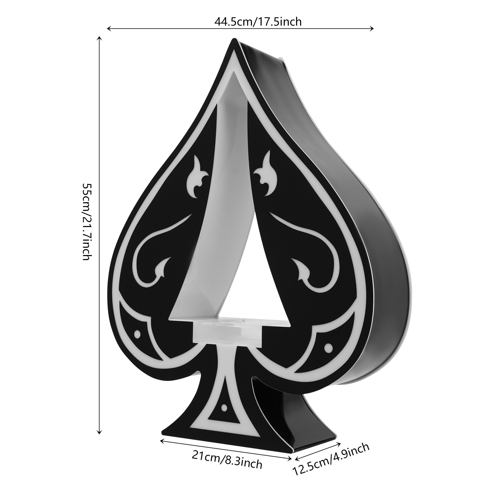 LED Lighted Liquor Bottle Display Ace of Spades Champagne Bar Bottle Stand Shelf