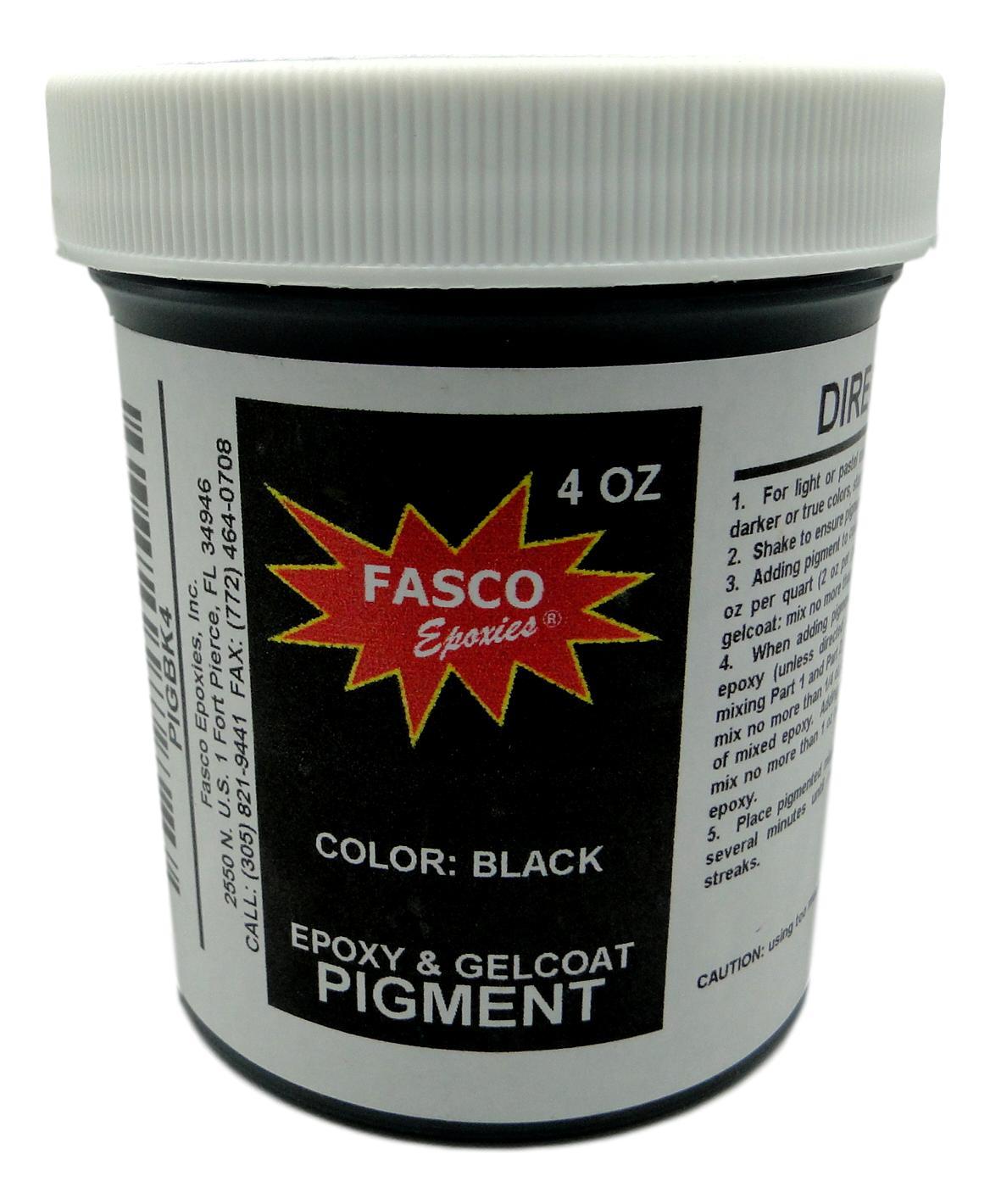 Black Pigment for Gel-coat and Epoxies (4 oz)