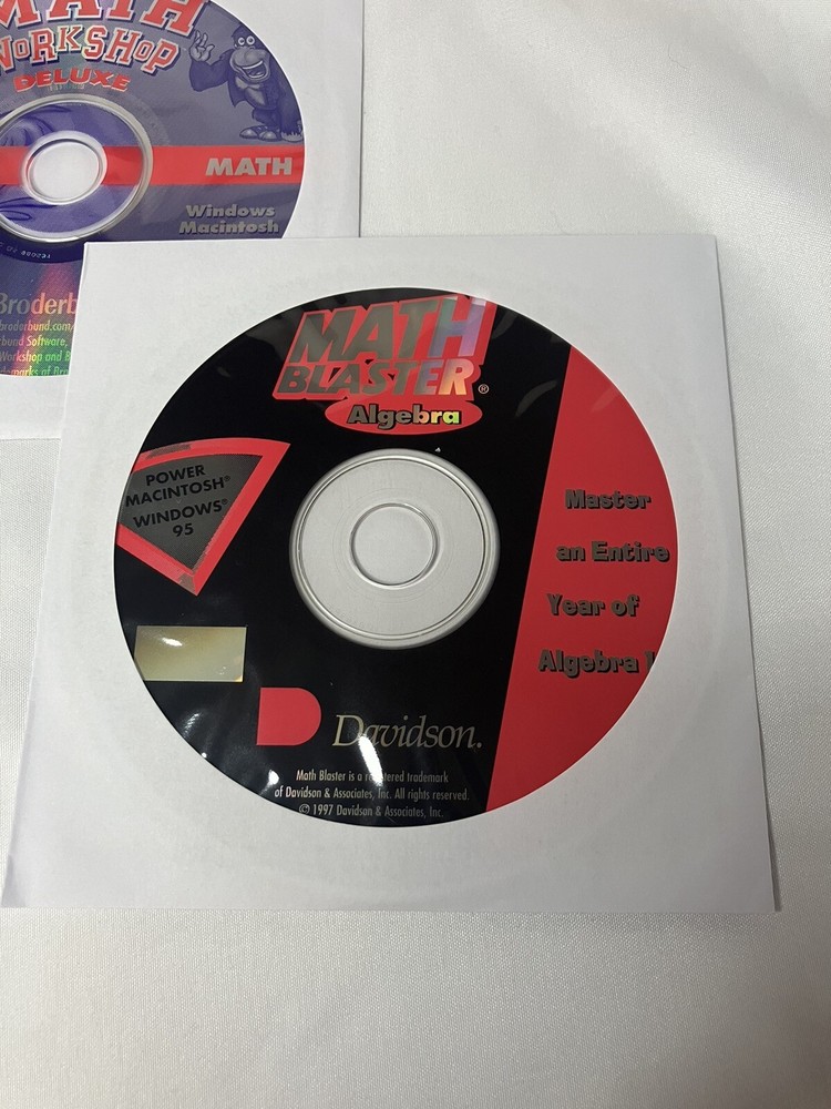 Davidson MATH BLASTER Pre-Algebra & Word Problems PC CD-ROM. Windows 95 PC