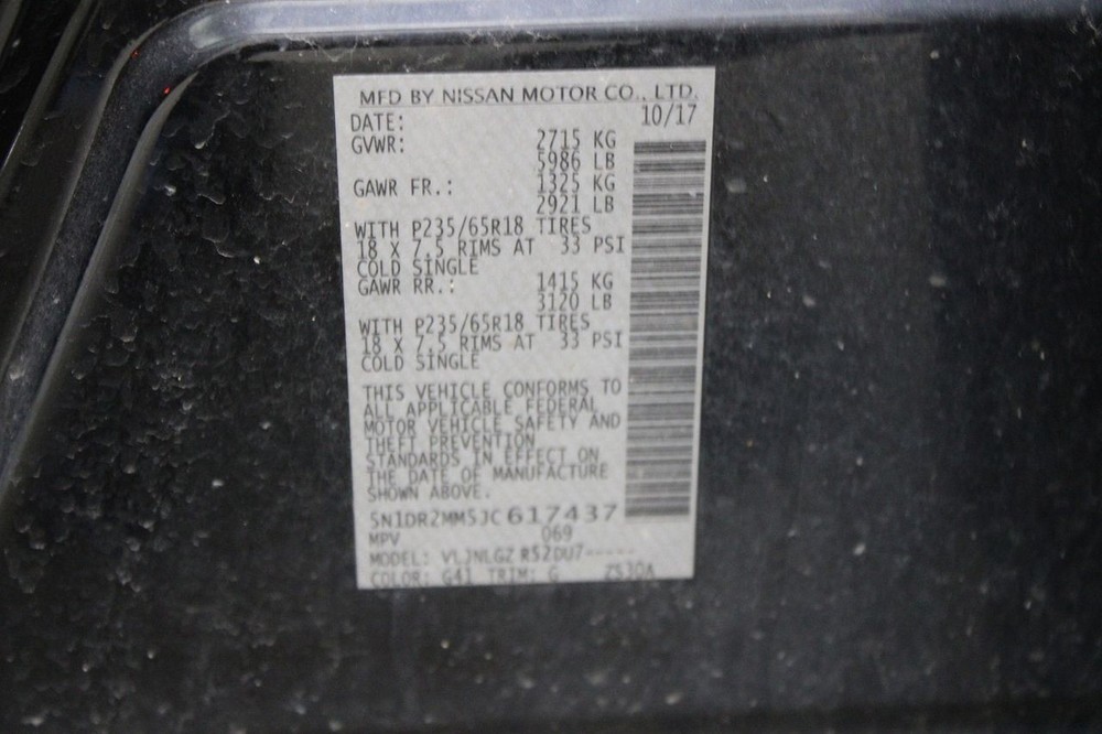 Camera/Projector Front View Camera Fits 17-18 PATHFINDER 3016856