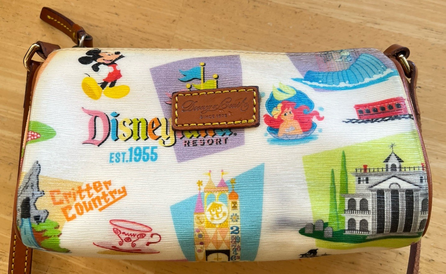 Disney x Dooney & Bourke Disneyland Retro Attractions 7” Crossbody Barrel Purse!