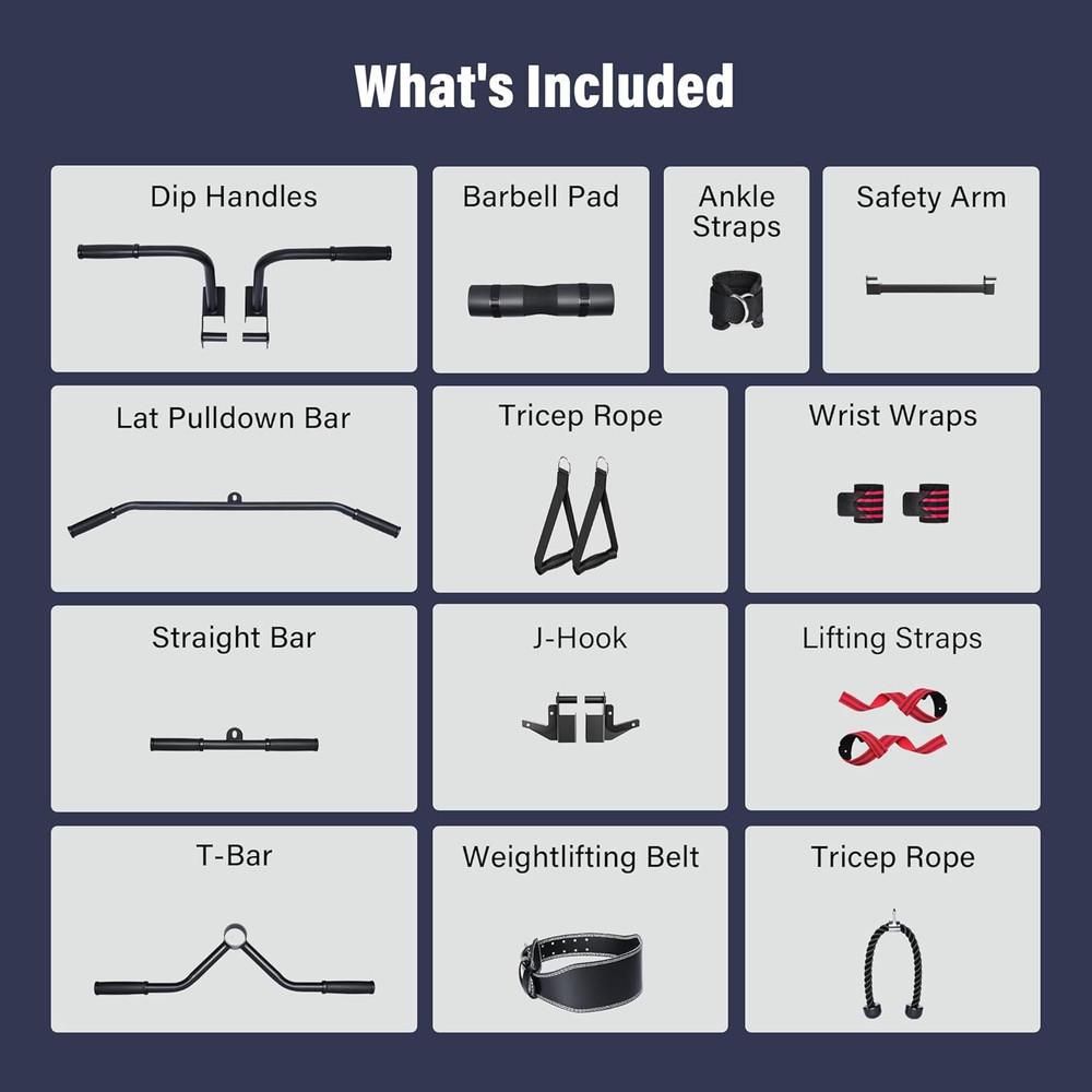 Drone1 Power Cage - Multi-Function Power Rack for Home Gym, Squat Rack, Cable Cr