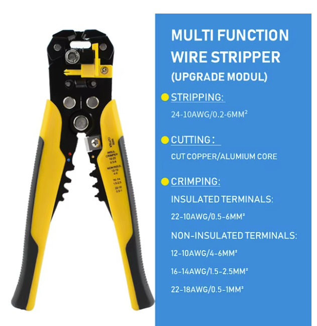 Crimper Cable Cutter Adjustable Automatic Wire Stripper Multifunctional
