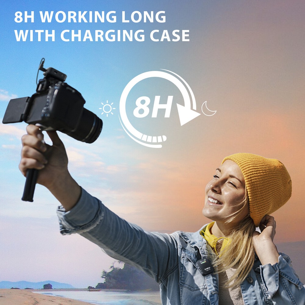 SYNCO G2(A2) Pro 2.4G Wireless Lavalier Microphone With Charging Case for Camera