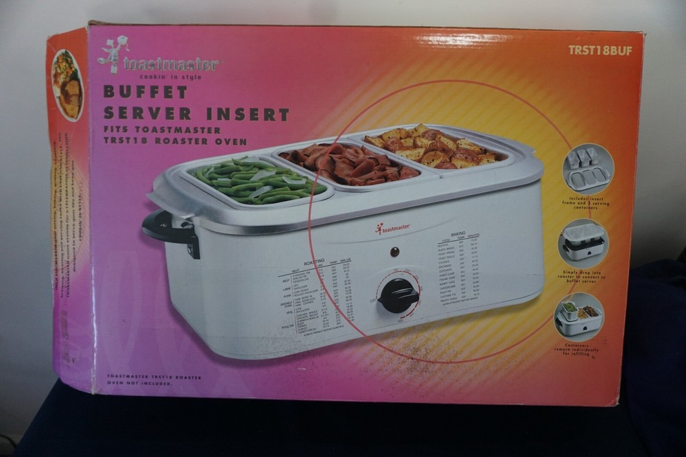 Toastmaster Buffet Server Insert; Fits Toastmaster TRST18 roaster Oven; Silver