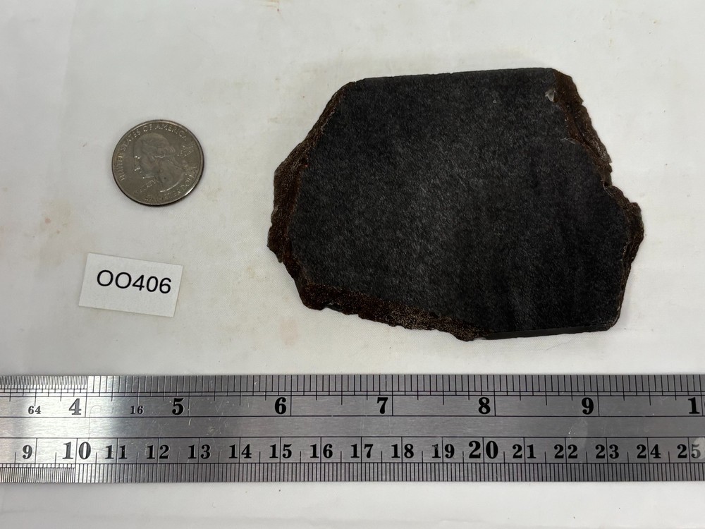 Silver Sheen Obsidian Slab Lapidary Cabbing Knapping Combo ship avail