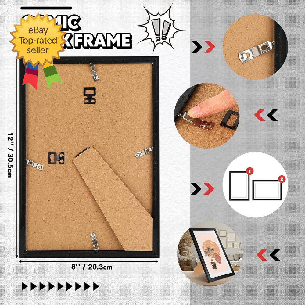8 Pack Comic Book Frame UV Protection Comic Picture Magazine Frames Fits Current