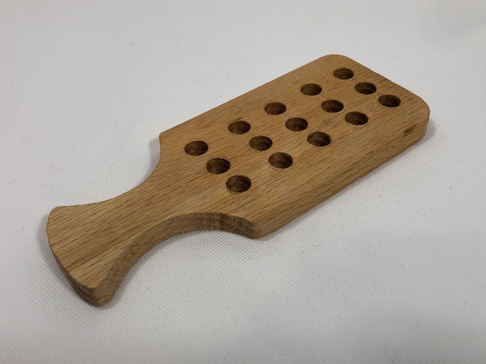 HANDMADE MUZZLELOADER ROUND BALL LOADING BLOCK ~ .45 CAL, 15 ROUNDS ~ VGC