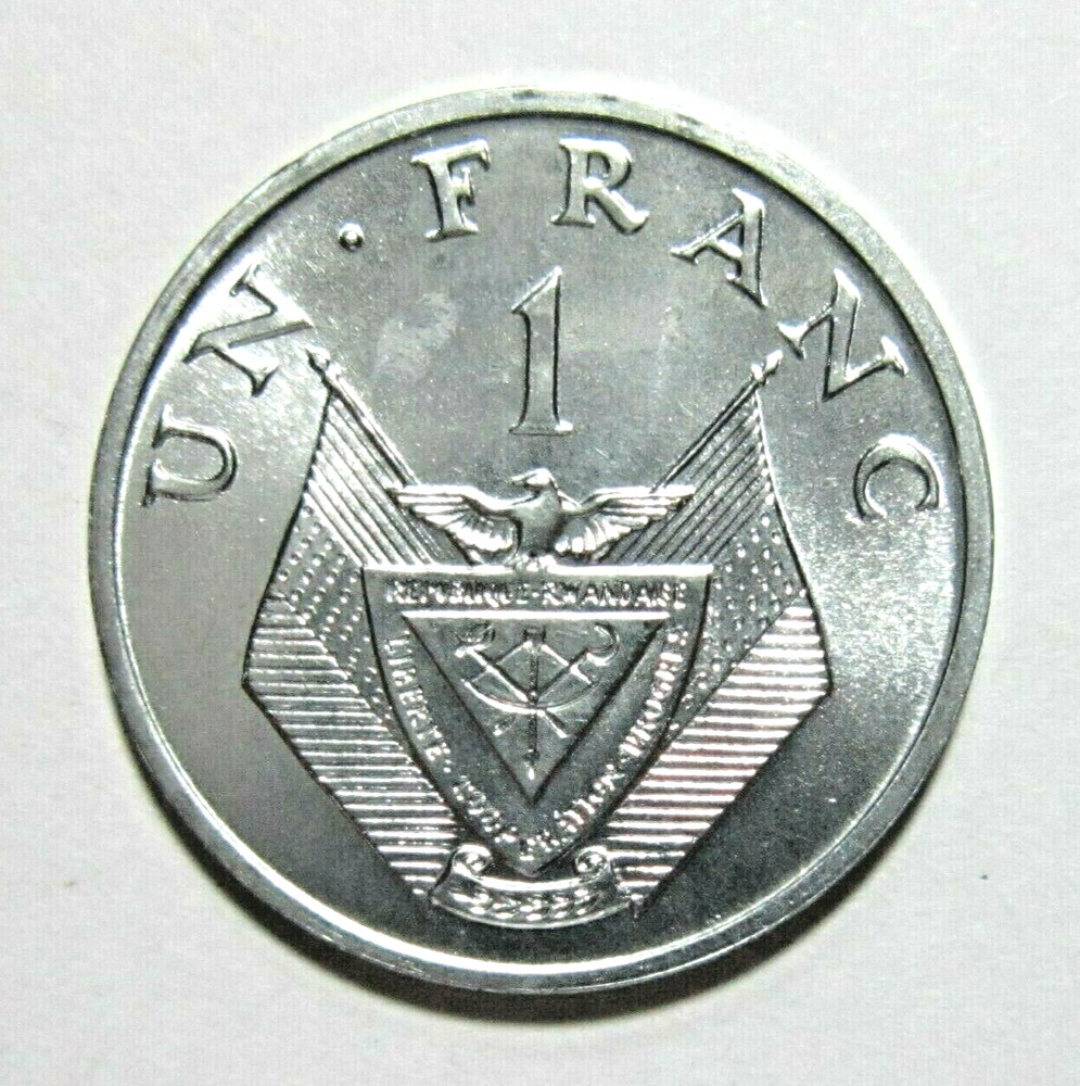 RWANDA. 1 FRANC, 1969. UNCIRCULATED.