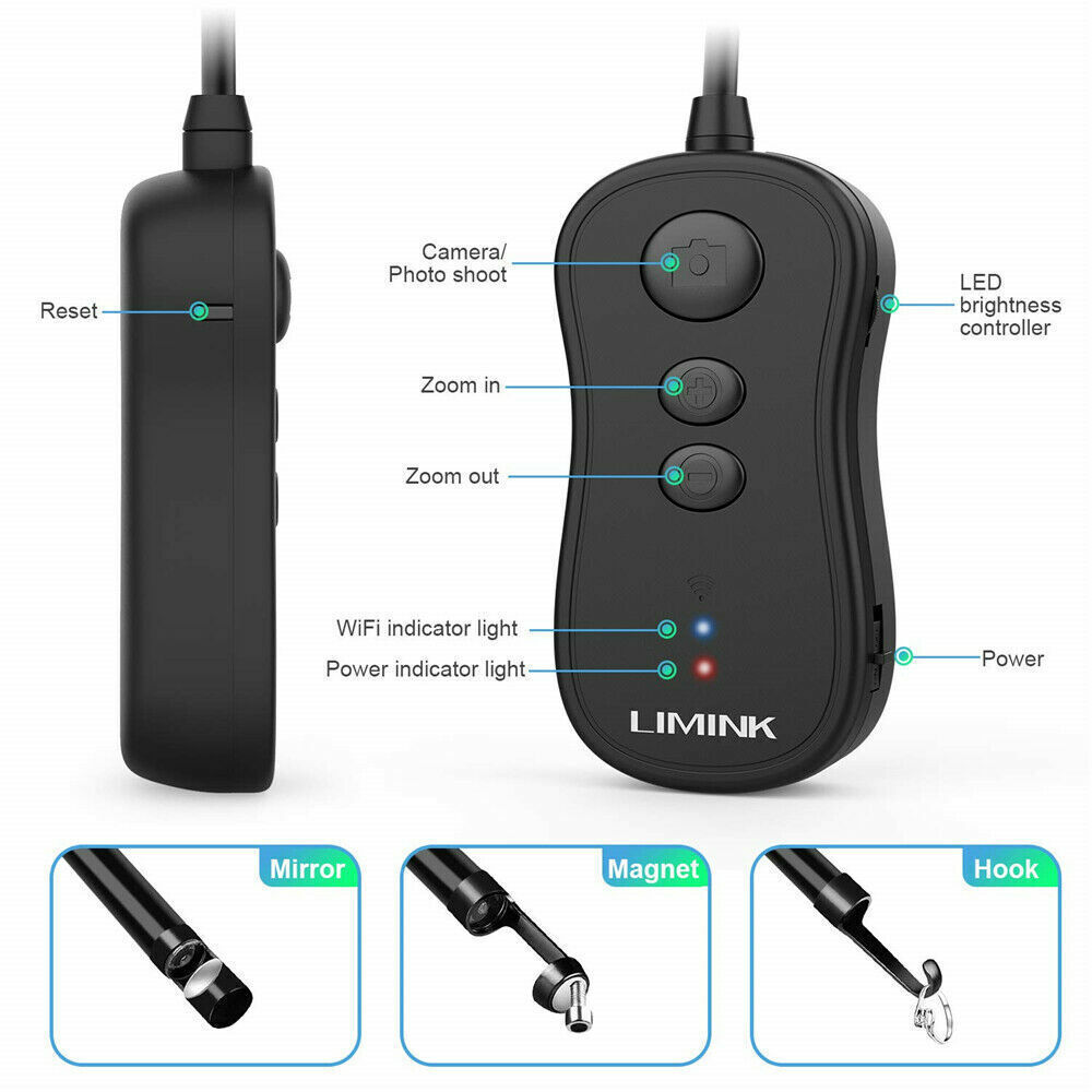 Wireless Endoscope Camera BoreScope Inspection Camera Pipe Plumbing Car Engine