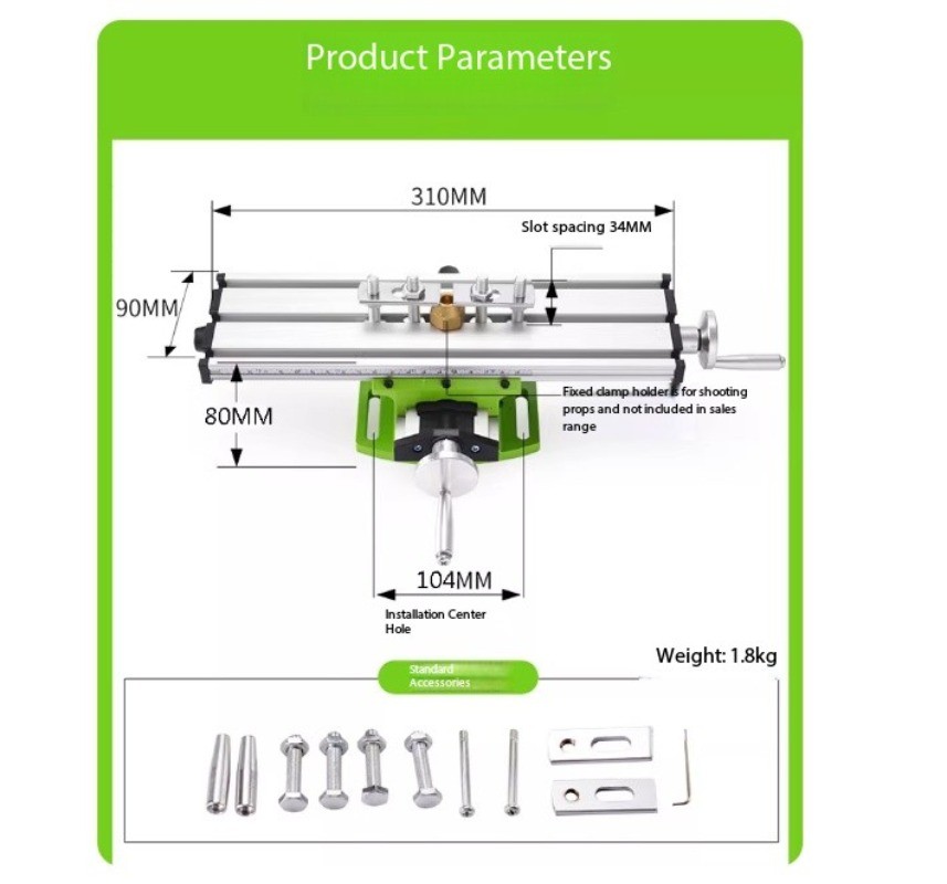 Precision Cross Multi-Function Workbench High-Precision ElectricDrill Holder.
