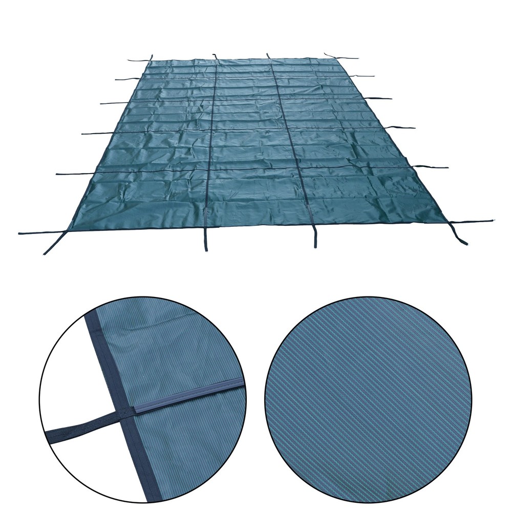 Inground Pool Cover Safety Fits Rectangle Swimming Pool Mesh Solid Pool Cover