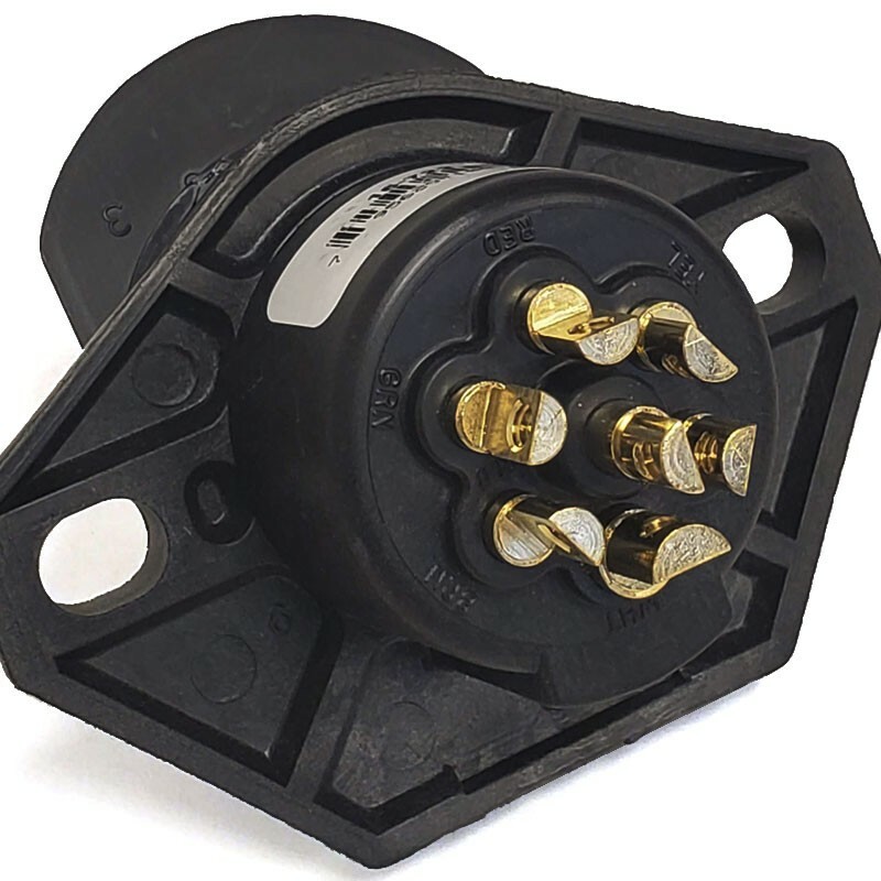 Phillips 16-722 7-Way HeavyDuty STA-DRY 2-Hole Ring Termination Split Pin Socket