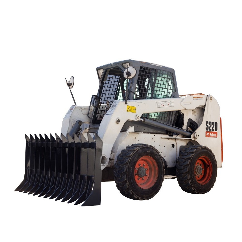 72in Root Rake SSQA Brush Debris Remove Wolfequip Attachments Skid Steer Heavy