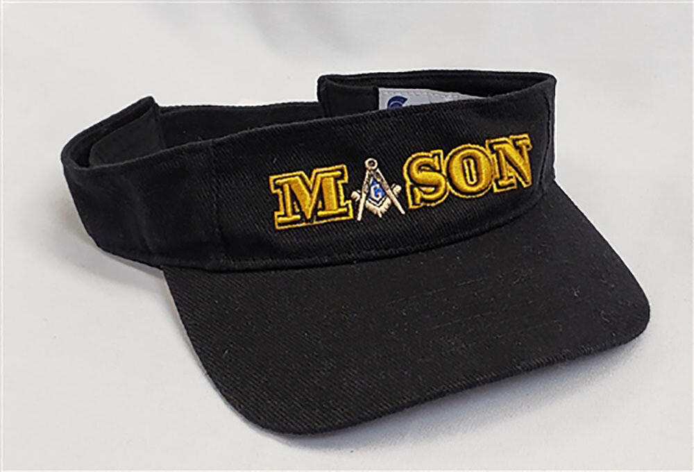 Mason Masonic Visor-Black-New!