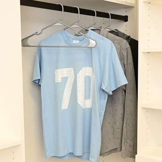 Plastic Clothes Hangers - 50 Pack, Lightweight & Durable - Everyday Use - Black