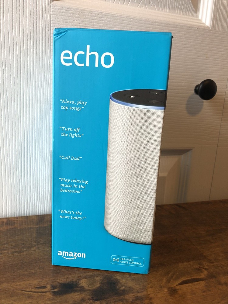 New Amazon Echo (2nd Generation) Smart Assistant - Sandstone Fabric