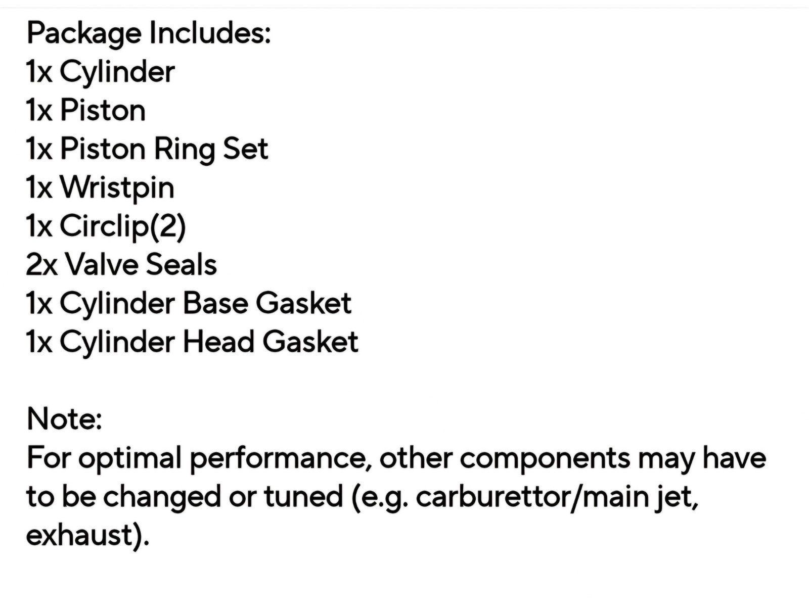 70mm Big Bore Kit w/ 15mm Wrist Pin for 2023 & up CG250 Hawk-X Tao Tao etc