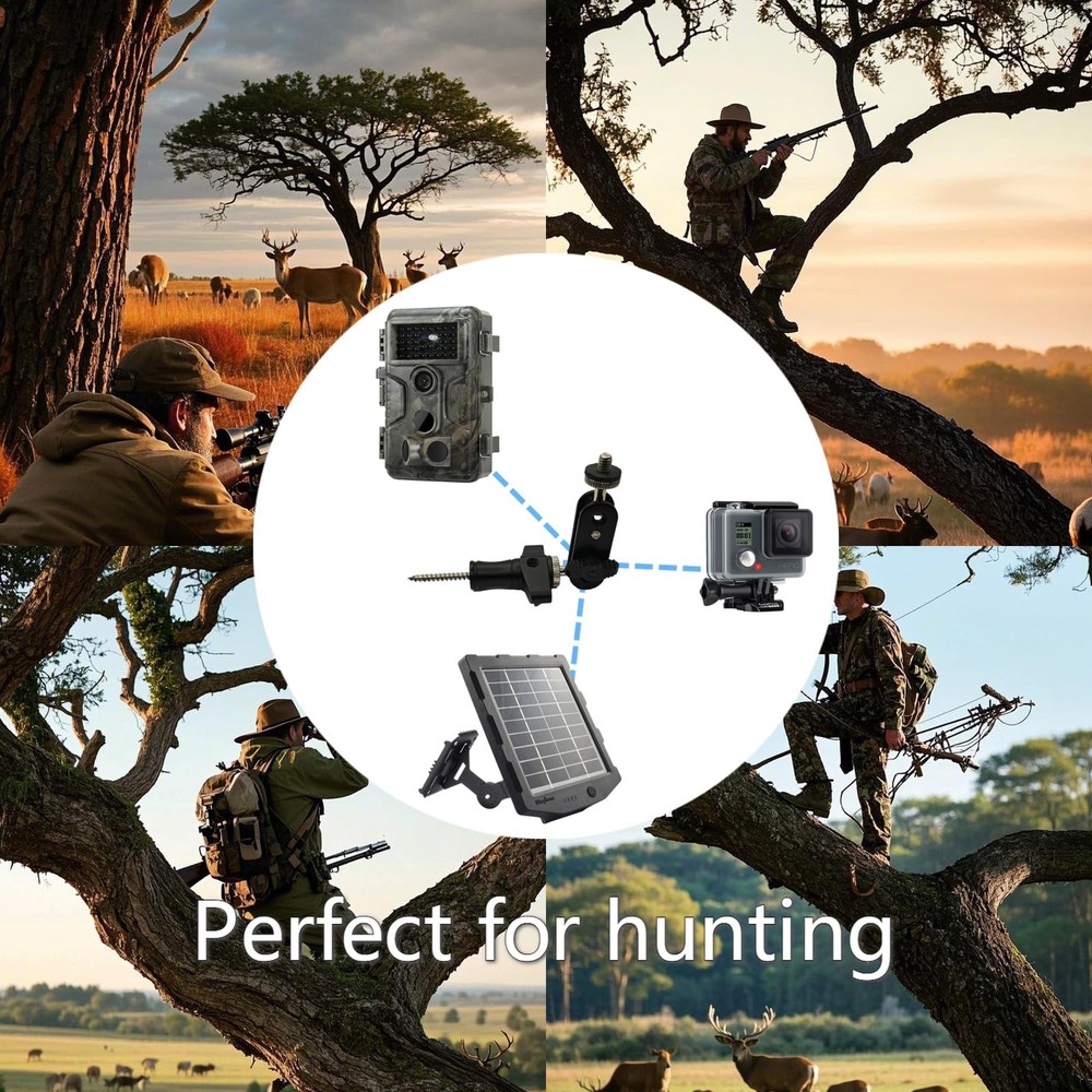 Kuiming Heavy-Duty Trail Camera Mount | Adjustable Universal Tree Black