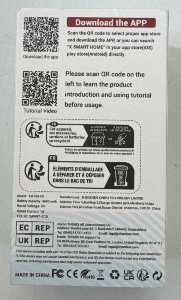 U9, Visualize Smart Doorbell, XW133-U9