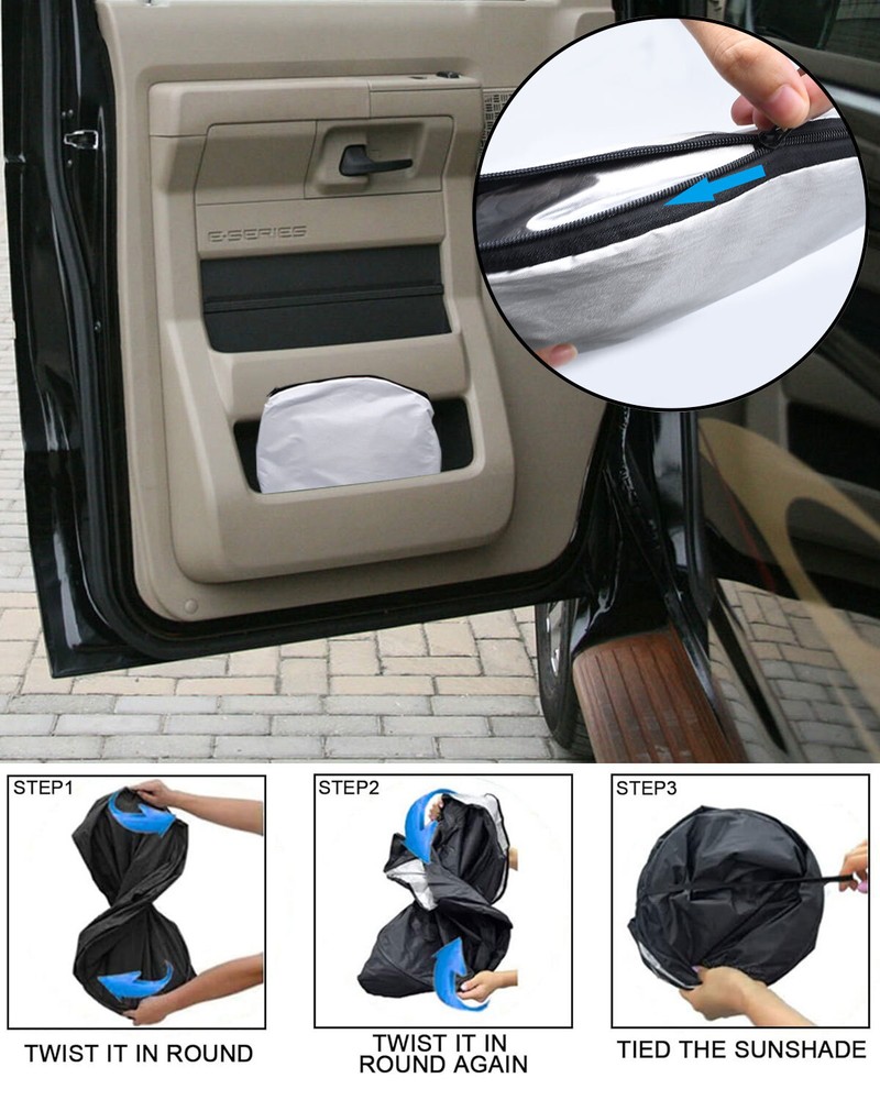 For Ford E Series E-150 E-250 E-350 E450 Van 1992-2025 Windshield SunShade Visor