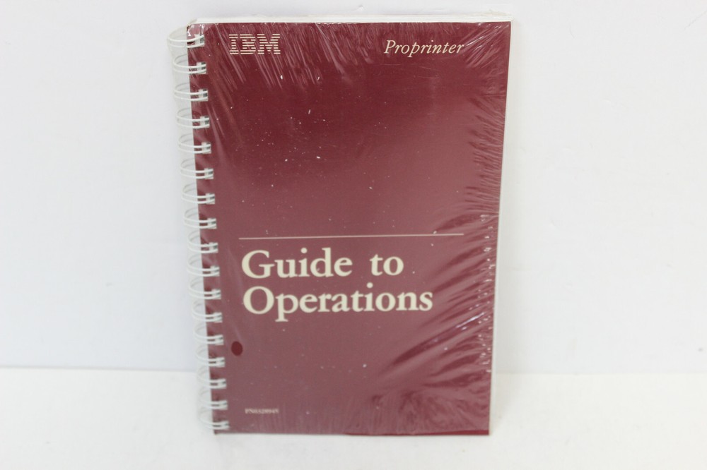 IBM ORIGINAL PROPRINTER GUIDE TO OPERATIONS 6328945 NEW SEALED