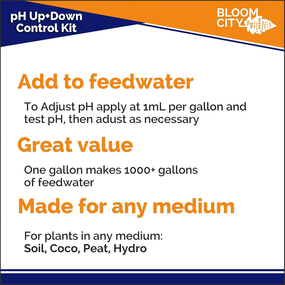 Professional Ph up + down Control Kit for Optimal Nutrient Uptake (Two 1/2 Pint