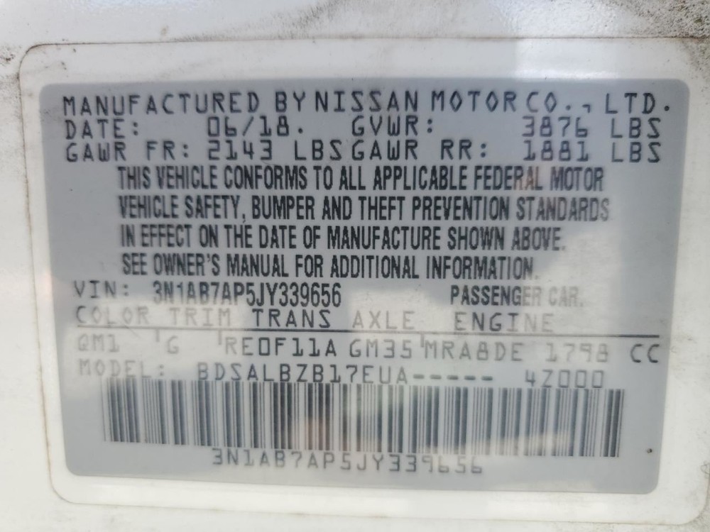 SENTRA 2018 Glove Box 4861350