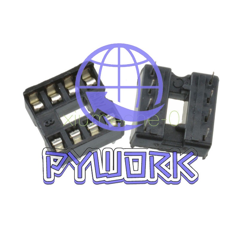 50PCS 8pin DIP IC Socket Adaptor Solder Type Socket Pitch Dual Wipe Contact