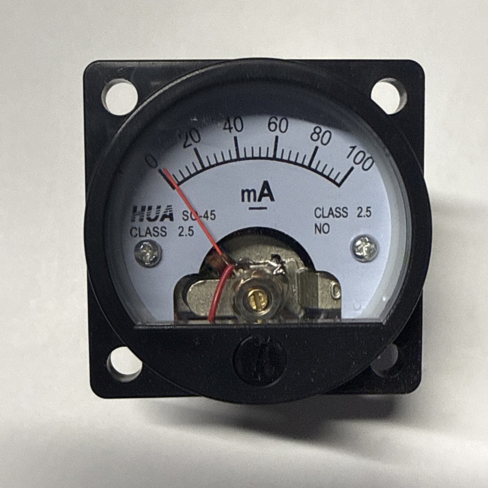Analog Panel Meter DC 0-100 mA AMPERMETER SO-45 DC ammeter 0-100mA