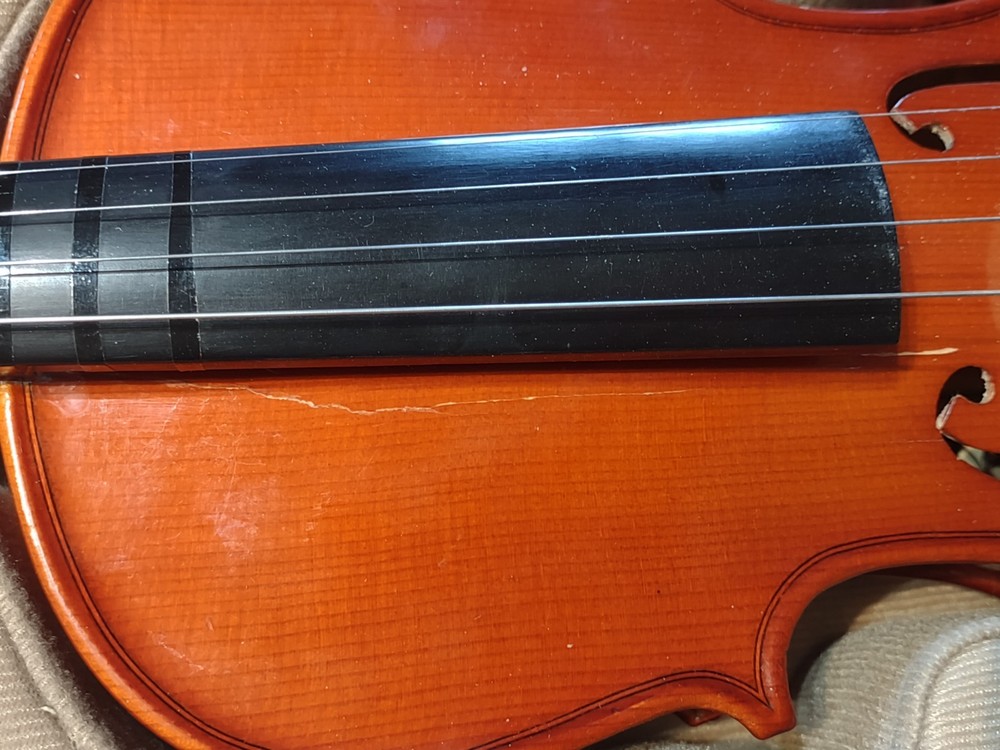 🎻 4/4 Solid Wood Beginner Violin Outfit – Spruce Top & Maple Back, Case 2 Bows