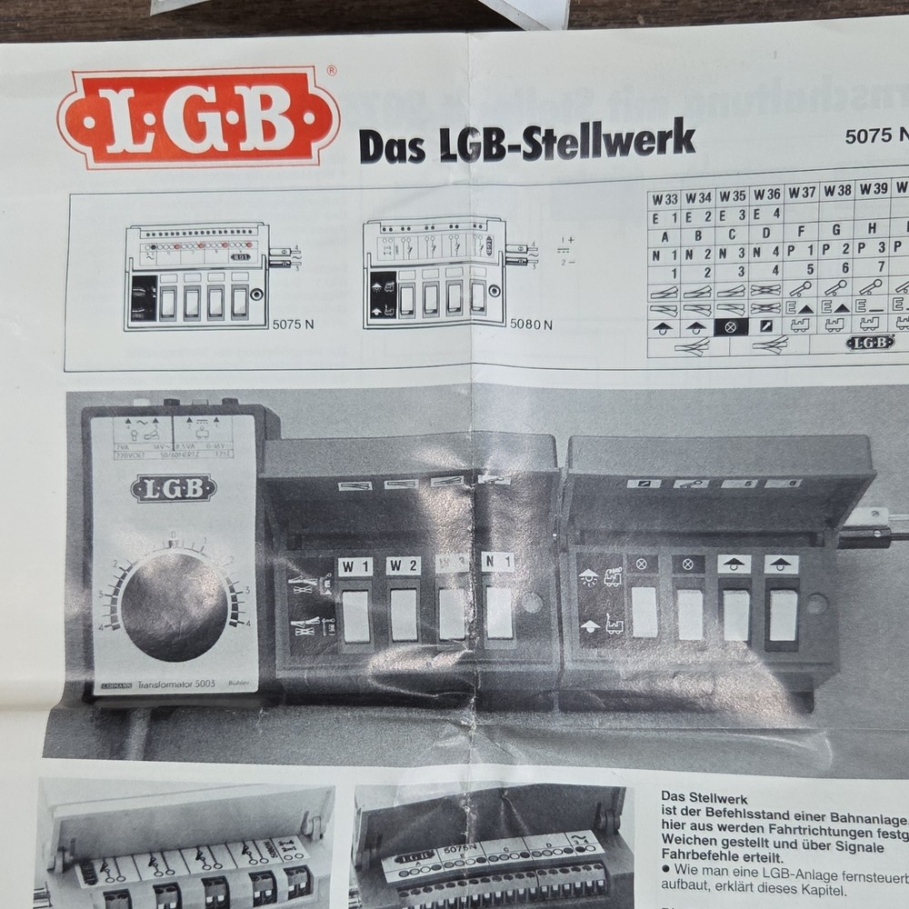 LGB 5080N Switch Control Box Yellow Plastic