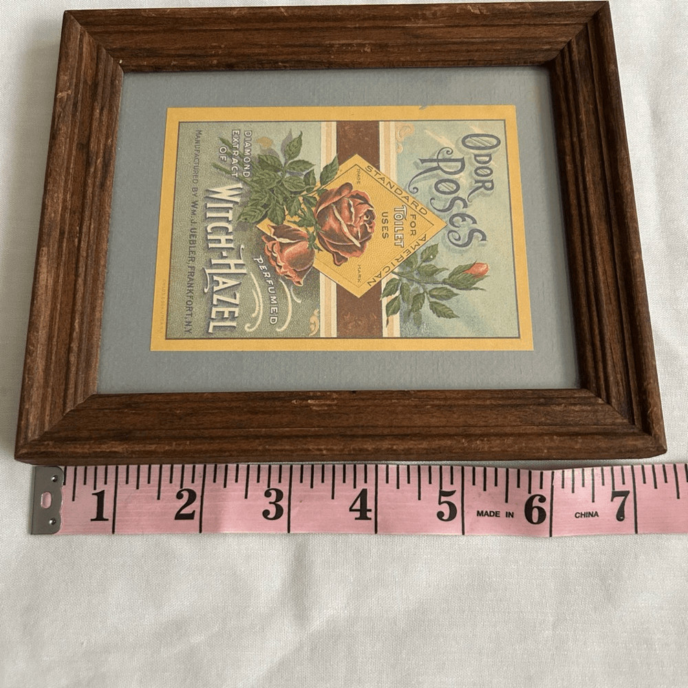 Vintage Standard American Witch Hazel Framed Label