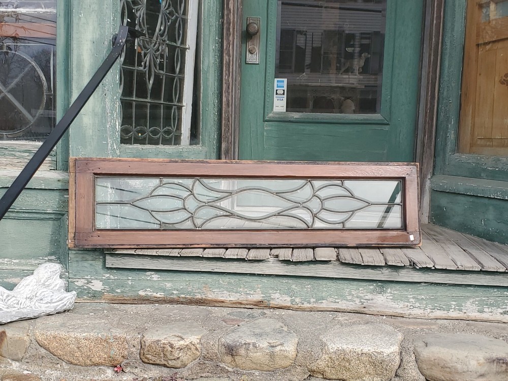 ANTIQUE BEVELED GLASS WINDOW