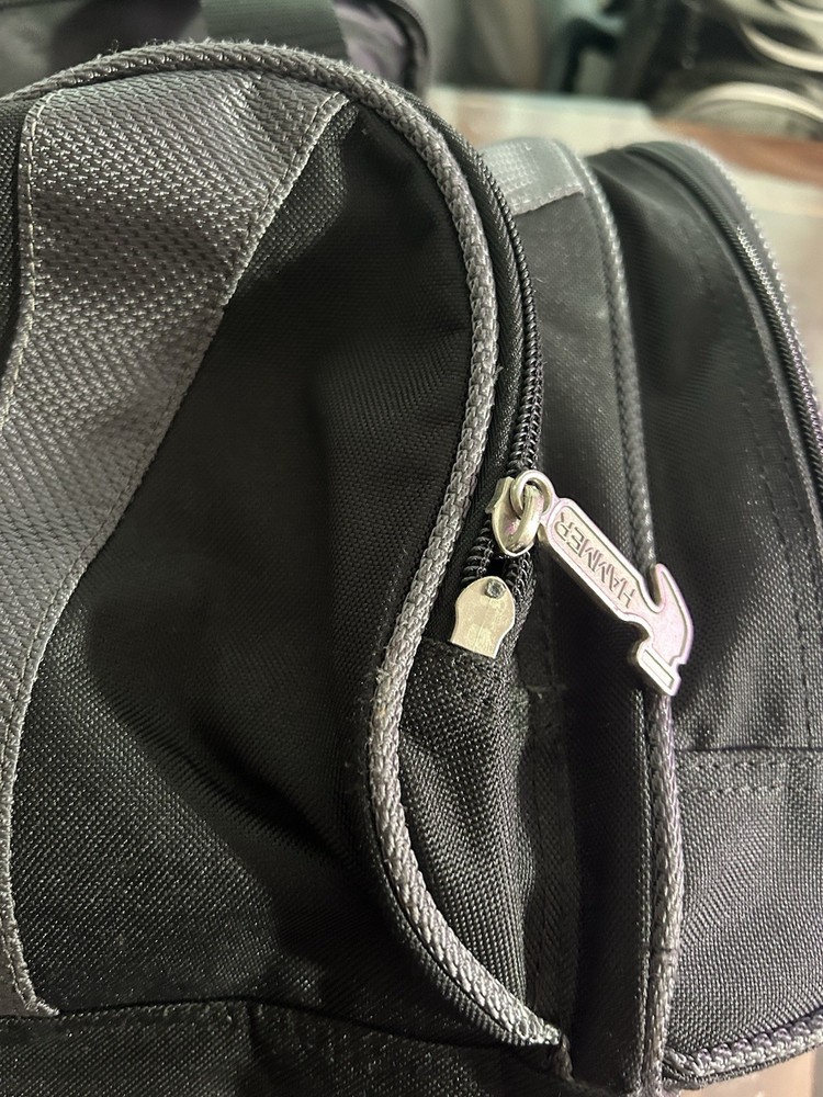 Hammer Black Gray Bowling Bag Polyester Carry Handle Adjustable Strap Zip