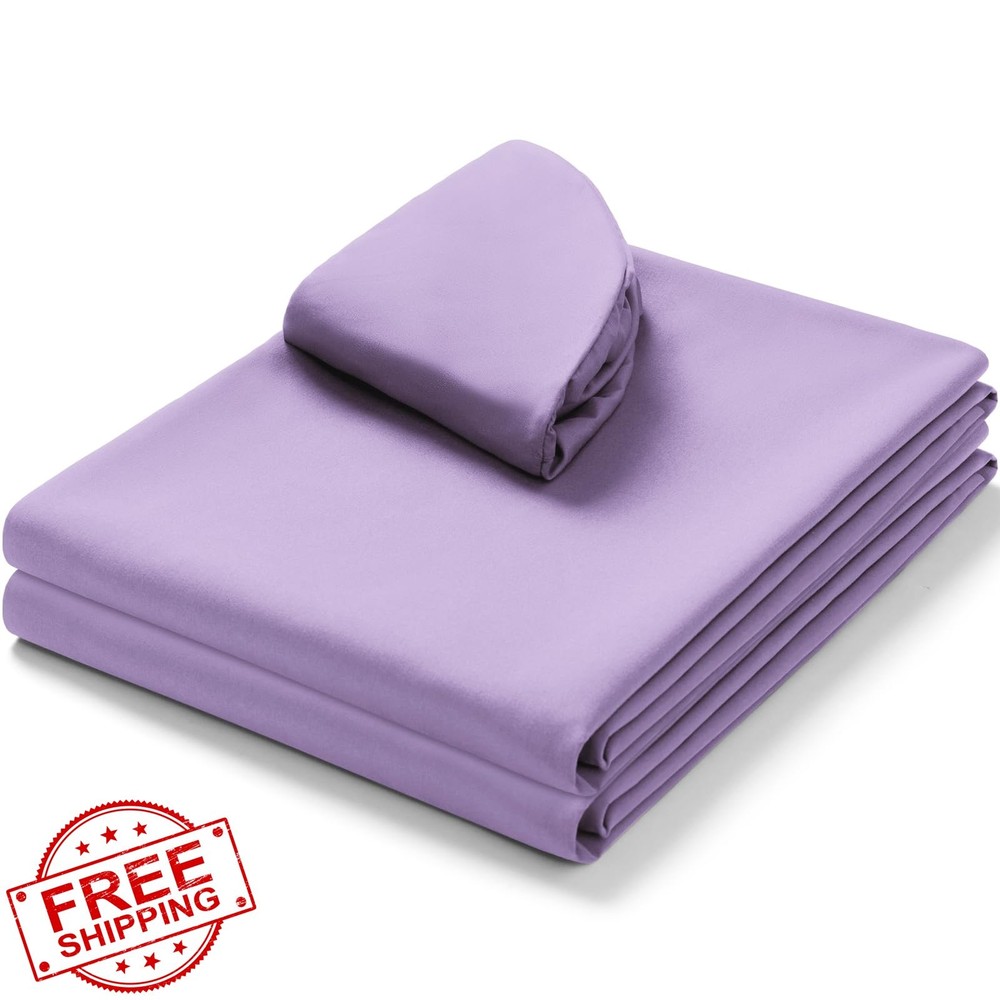 Comfyanno Massage Table Sheets 3 Pcs Microfiber Lavender