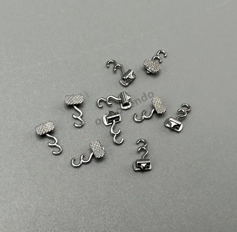 10pc/bagDental Orthodontic Crimpable Hooks Multi-Function Long Curved Left Right