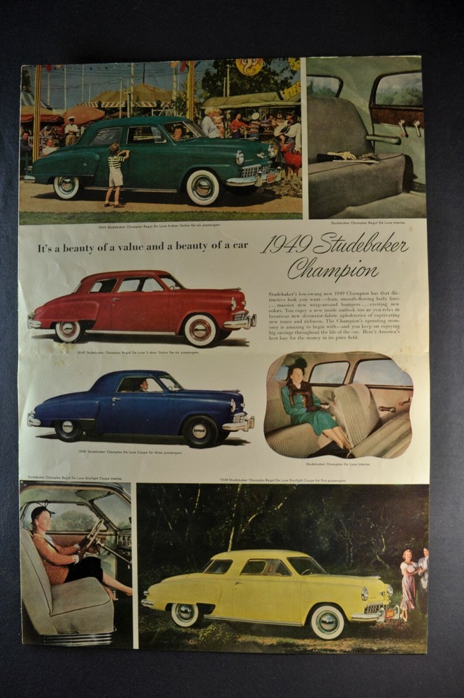1949 Studebaker Brochure Commander Champion Land Cruiser Nice Original 49