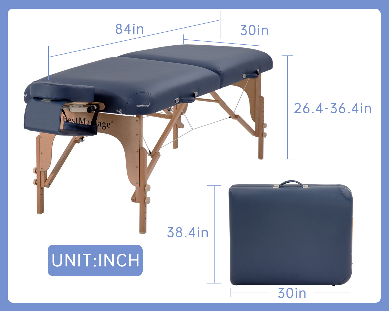 Massage Table, Portable Massage Tables, 84 Inches Long 30 Inchs Wide Height