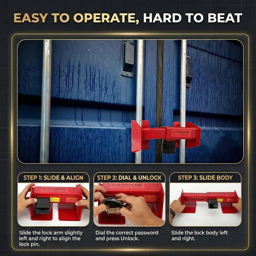 Antivanl Shipping Container Locks Heavy Duty with Combination Lock, Maximum Secu