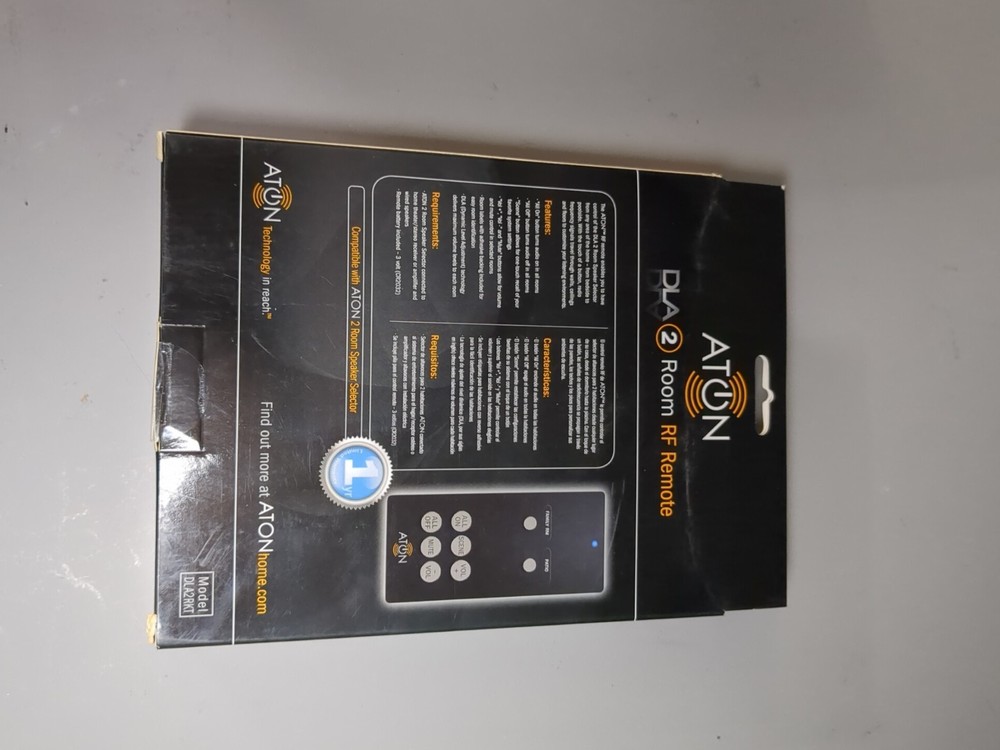 ATON DLA2 Multi-Zone 2-Room Speaker Selector RF Remote 200ft Open Box