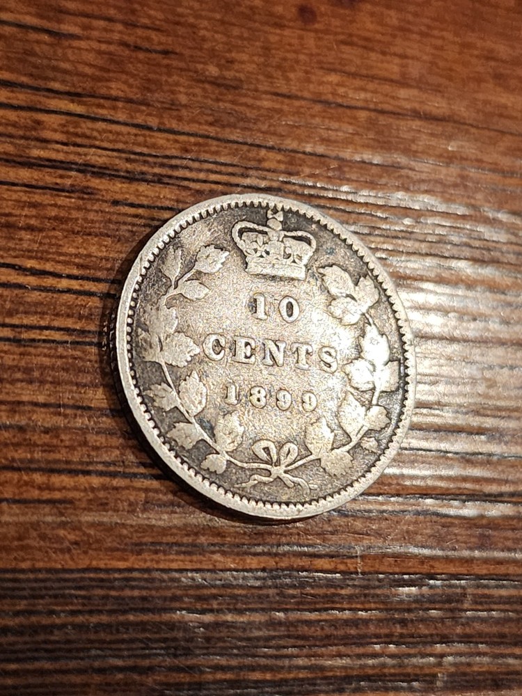 1899 Canada 10 Cents Silver Coin