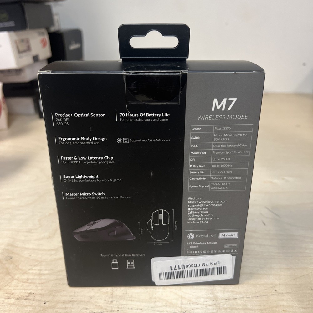 Keychron M7 Wireless Gaming Optical Mouse