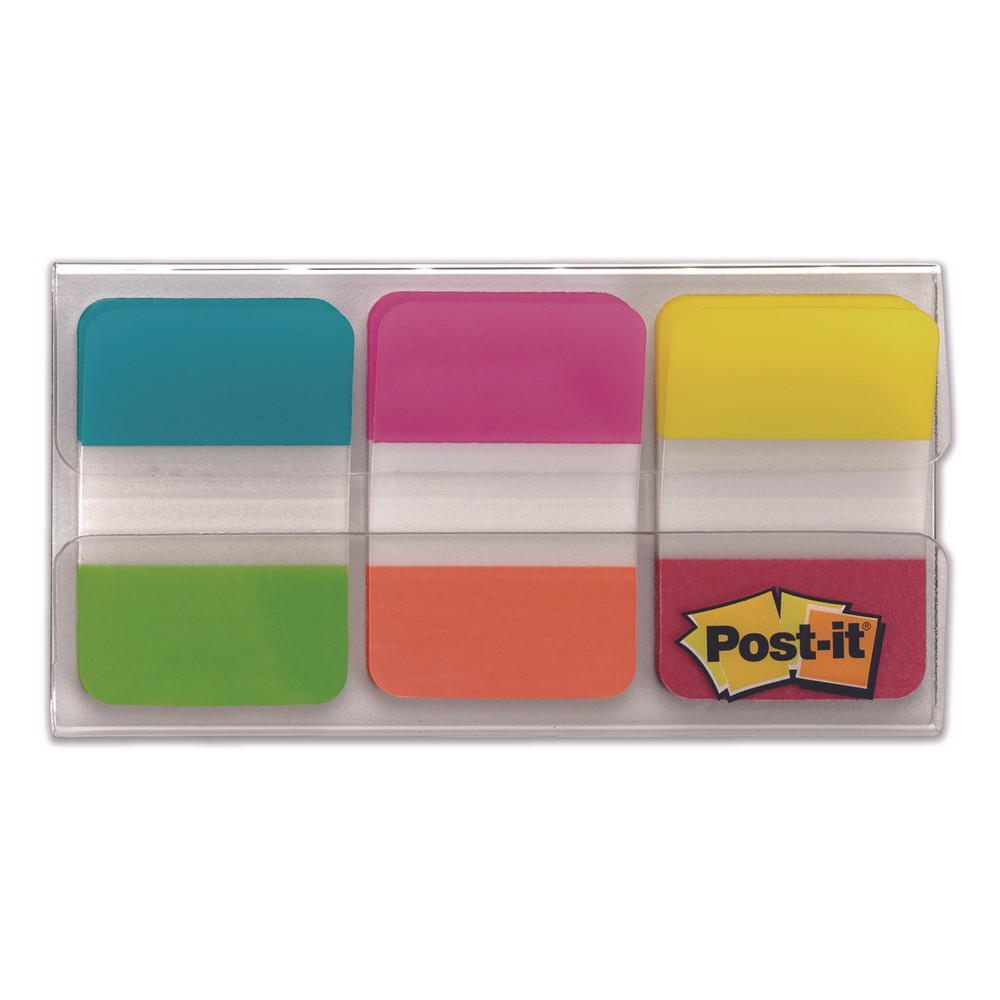1" Plain Solid Color Tabs, 1/5-Cut, Assorted Colors, 1" Wide, 36/Pack
