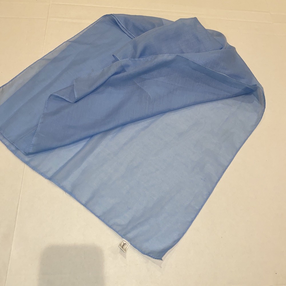 EC solid blue cotton blend scarf 18"X 67" Islam HIJAB
