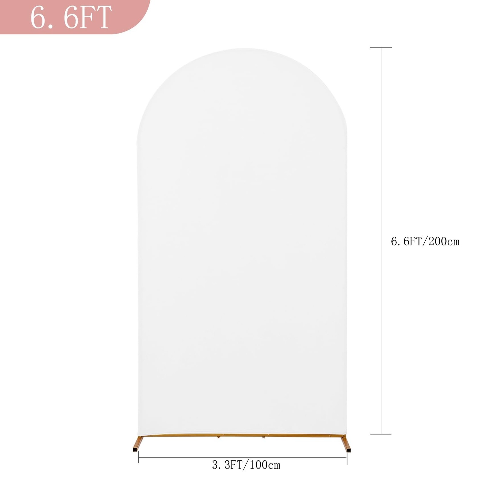 Peomeise 6.6FT Wedding Arch Cover，White Arch Backdrop Cover Stretchy Span
