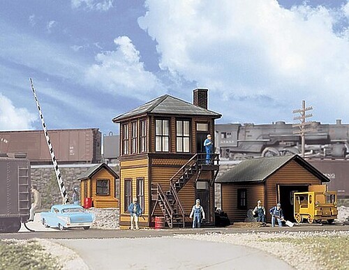 Walthers Trackside Structures Set - Kit - HO Scale Model Railroad Building