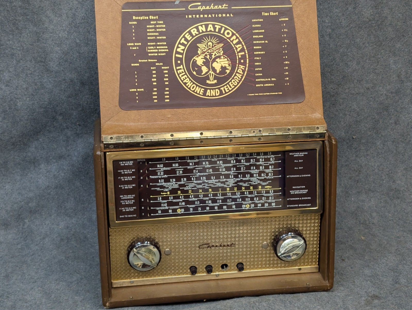 Capehart International 88P66BNL PORTABLE MULTIBAND TUBE RADIO - For Parts