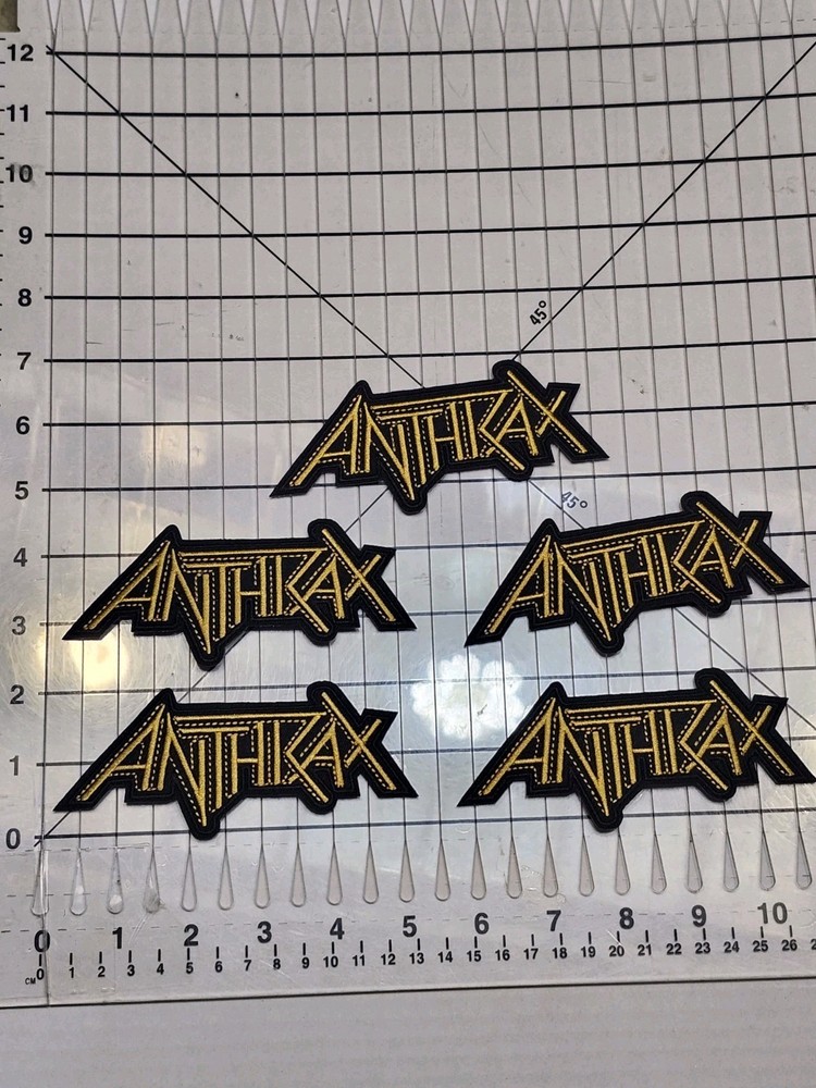 ANTHRAX BAND LOT OF 5 EMBROIDERED PATCHES